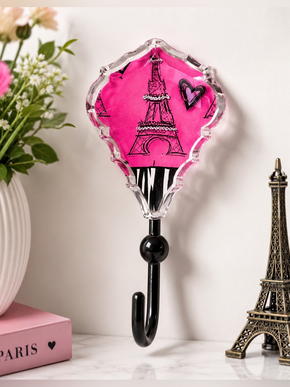 Paris Eiffel Tower Wall Hook Pink Acrylic‎ Decorative Hook Hobby Lobby